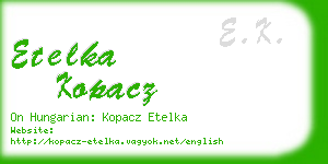 etelka kopacz business card